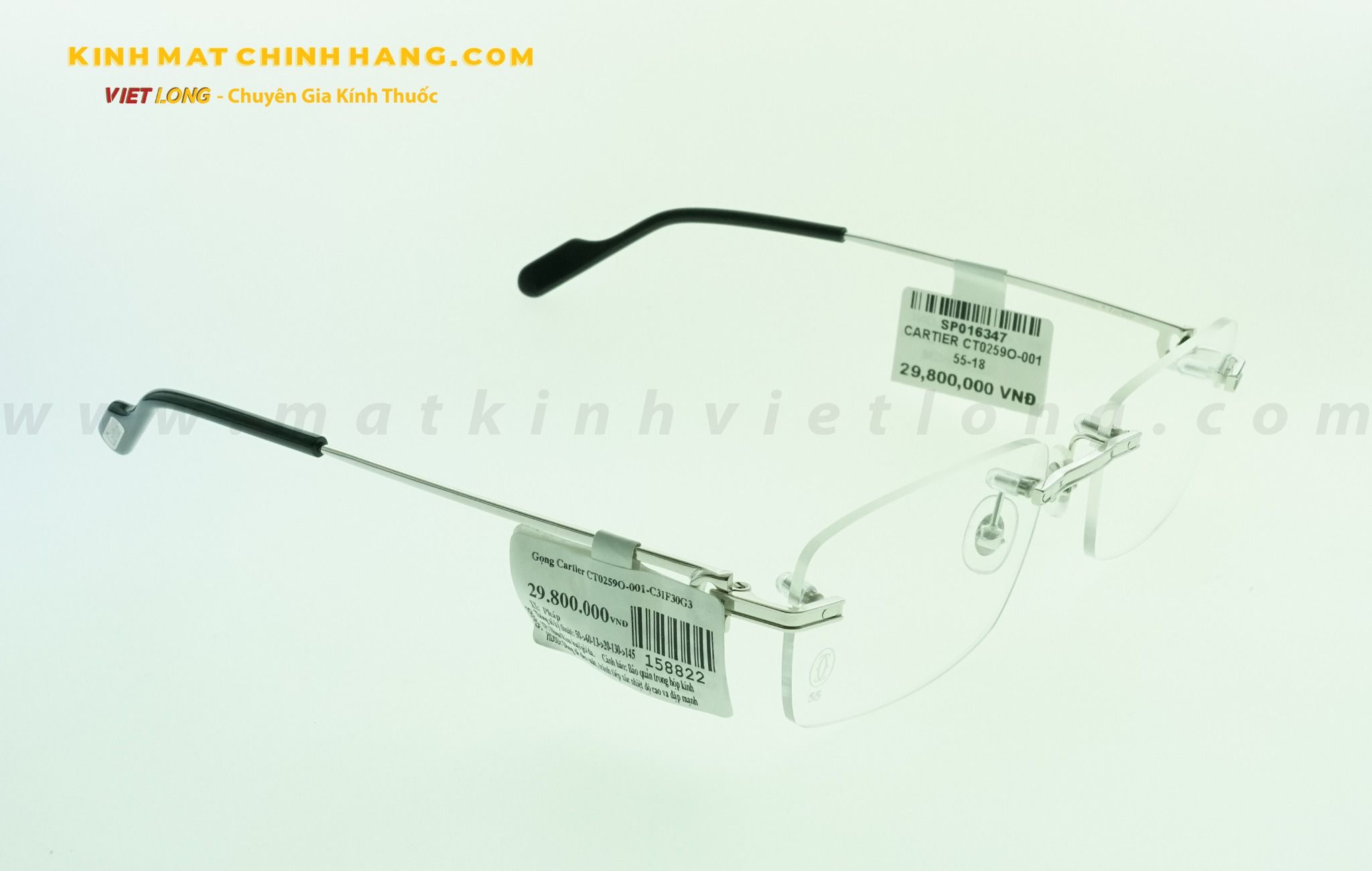  GỌNG KÍNH CARTIER CT0259O-001 55-18 