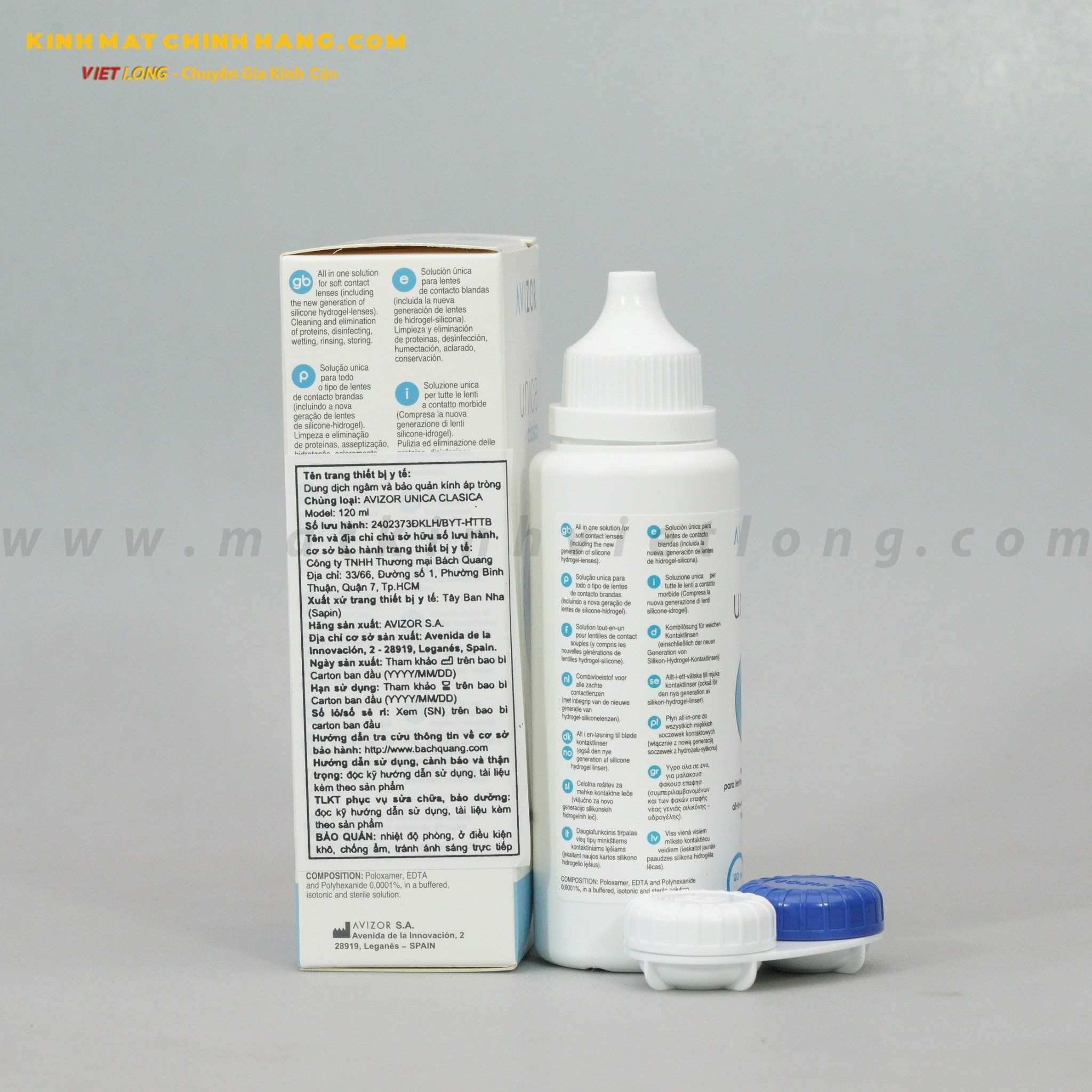  NƯỚC NGÂM AVIZOR UNICA CLASICA 120ML 