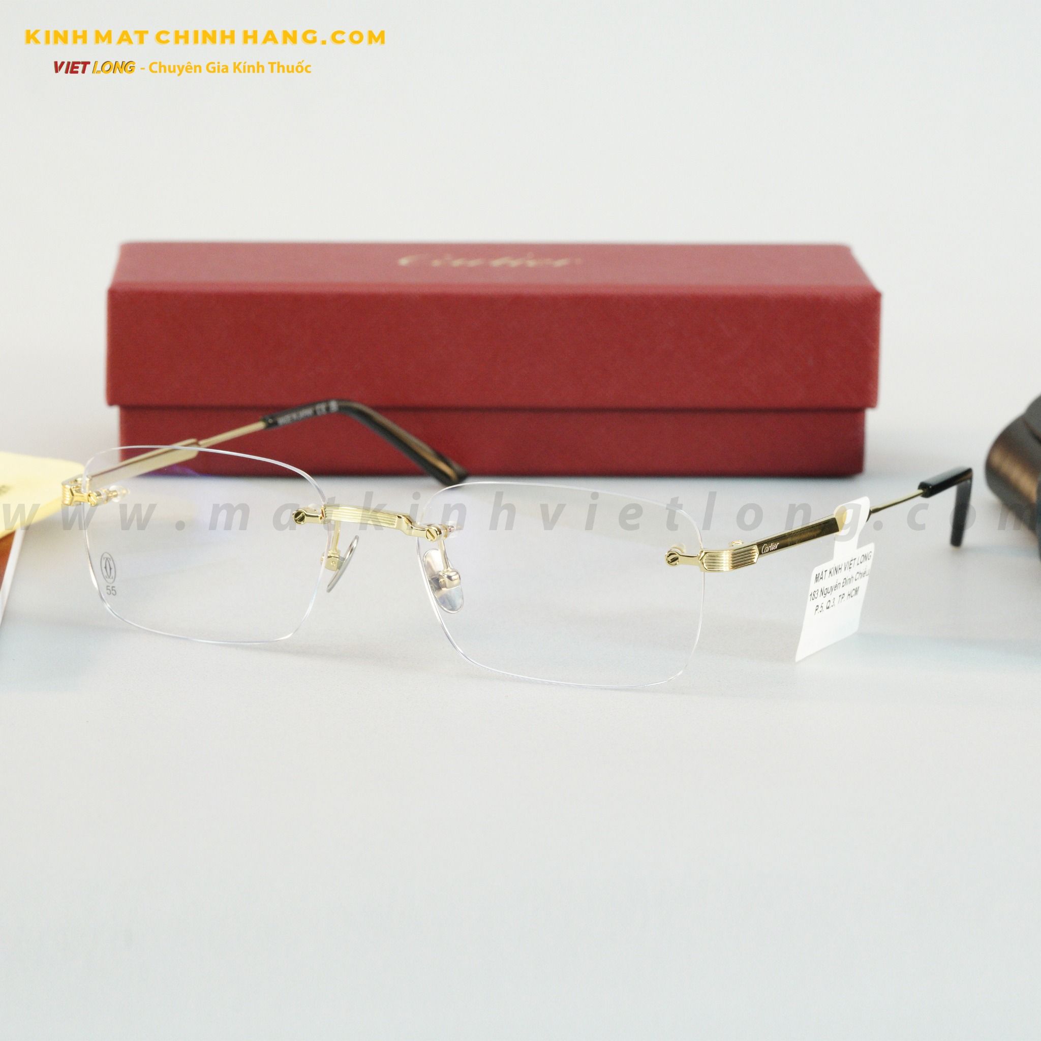  GỌNG KÍNH CARTIER CT0349O-001 55-18 