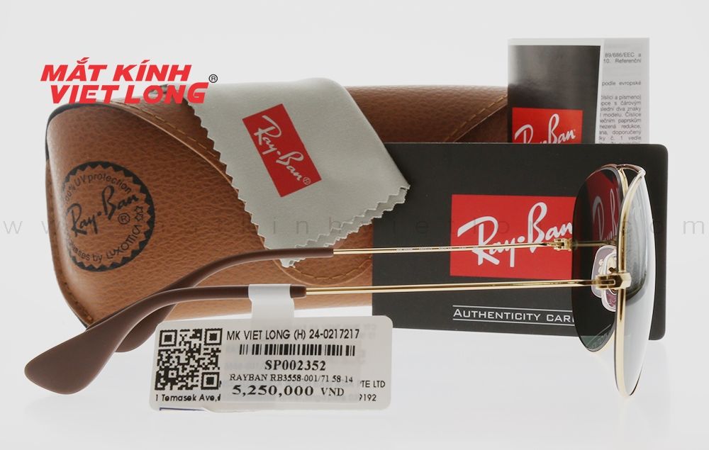  KÍNH MÁT RAYBAN RB3558-001/71 58-14 