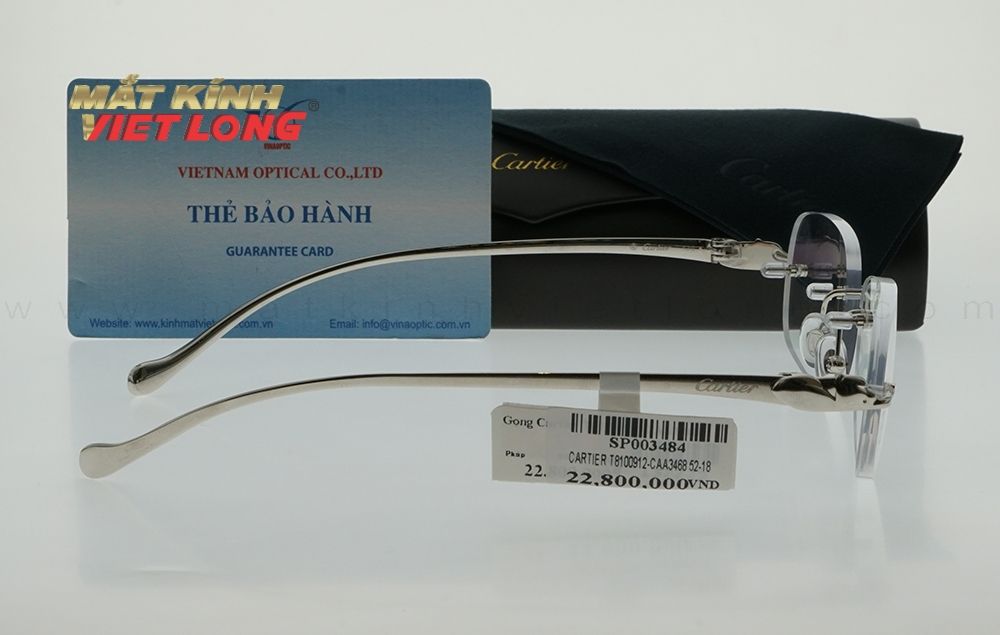  GỌNG KÍNH CARTIER T8100912-CAA3468 52-18 