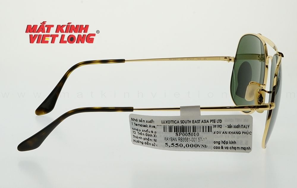  KÍNH MÁT RAYBAN RB3561-001 57-17 