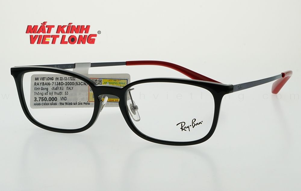  GỌNG KÍNH RAYBAN RB7138D-2000 53-18 