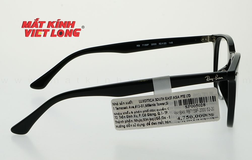  GỌNG KÍNH RAYBAN RB7159F-2000 52-20 