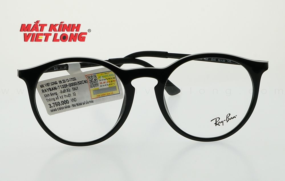  GỌNG KÍNH RAYBAN RB7132F-2000 52-20 