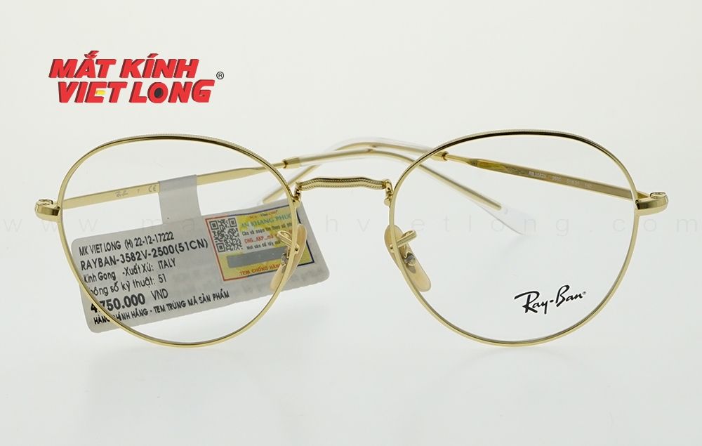  GỌNG KÍNH RAYBAN RB3582V-2500 51-20 