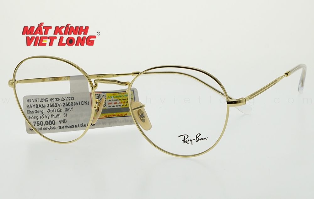  GỌNG KÍNH RAYBAN RB3582V-2500 51-20 