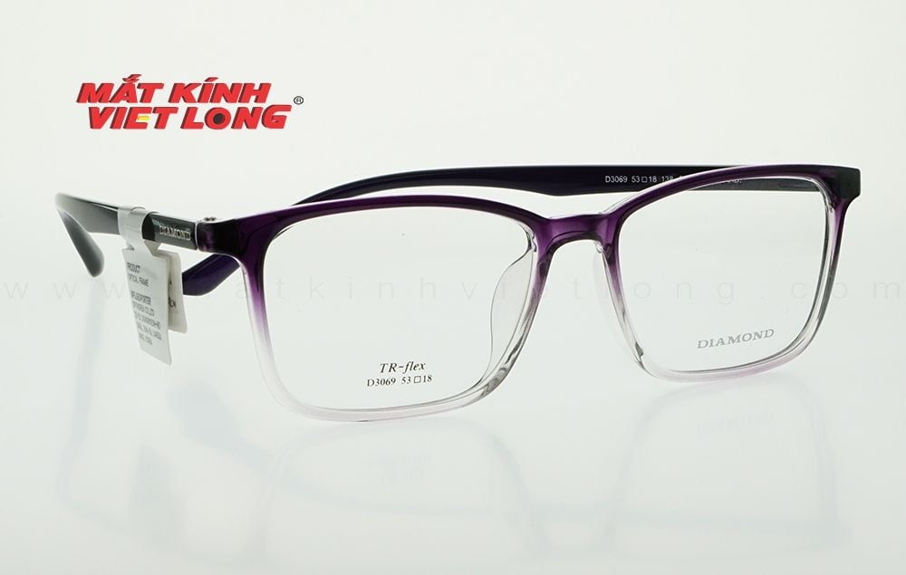  GỌNG KÍNH DIAMOND D3069-S.VIOLET.GRAD 53-18 