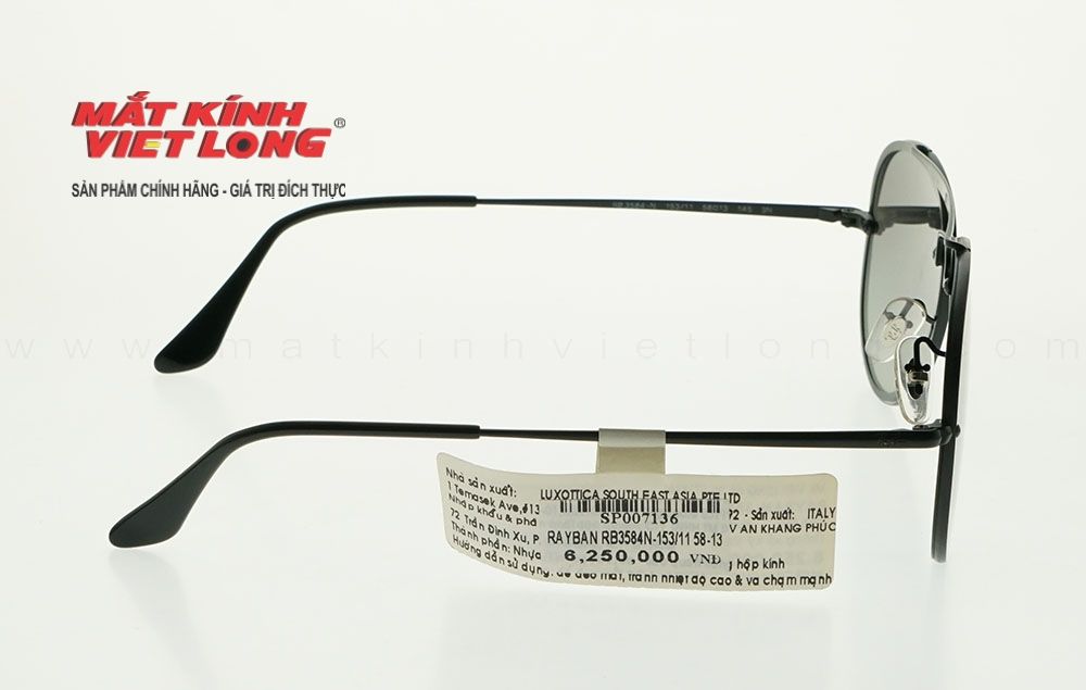  KÍNH MÁT RAYBAN RB3584N-153/11 58-13 