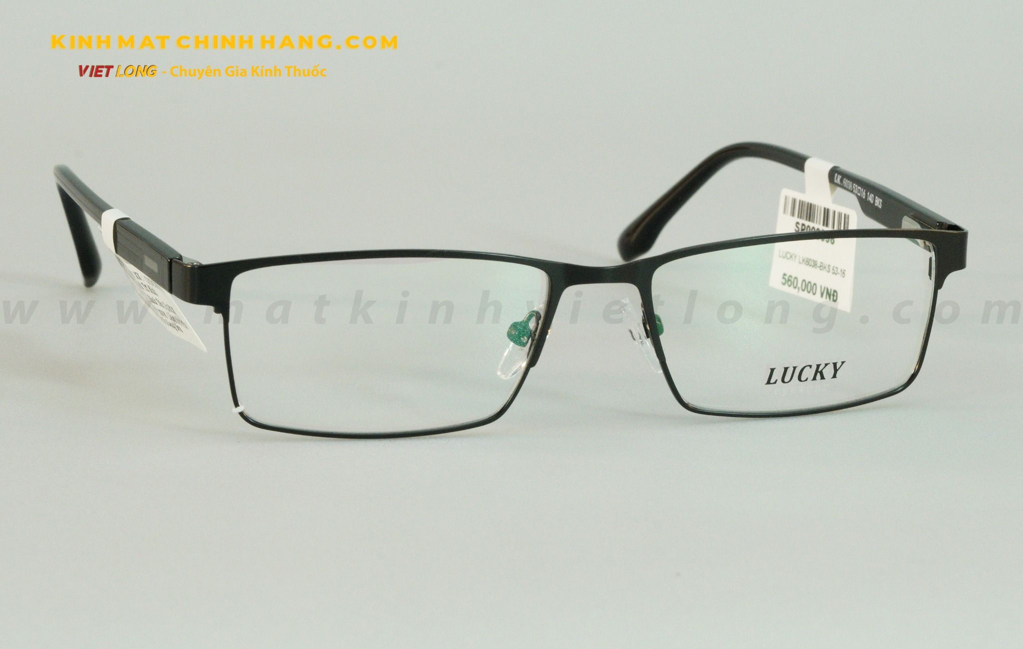  GỌNG KÍNH LUCKY LK6038-BKS 53-16 