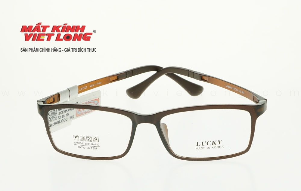  GỌNG KÍNH LUCKY LK9038-BR 52-18 