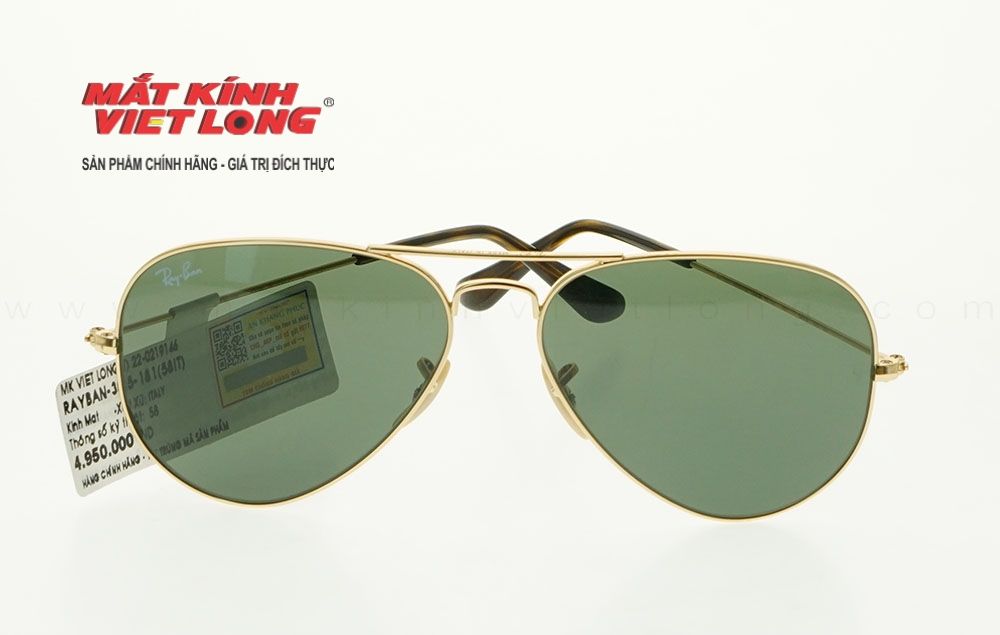  KÍNH MÁT RAYBAN RB3025-181 58-14 