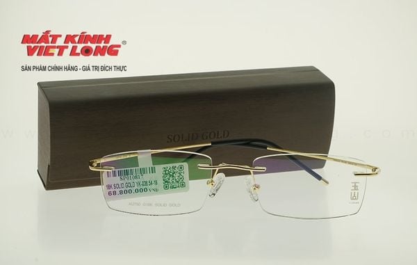  GỌNG KÍNH 18K SOLID GOLD YK-036 54-18 