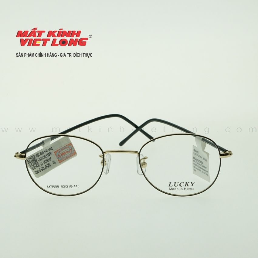  GỌNG KÍNH LUCKY LK8055-BK/GP 52-18 