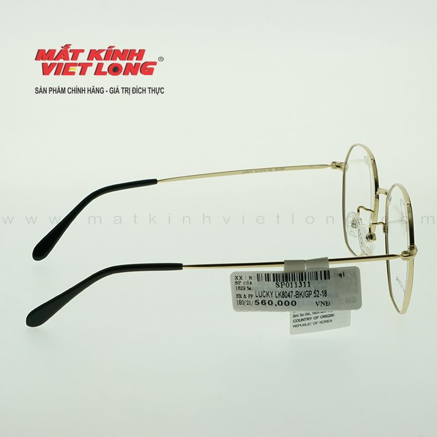  GỌNG KÍNH LUCKY LK8047-BK/GP 52-18 