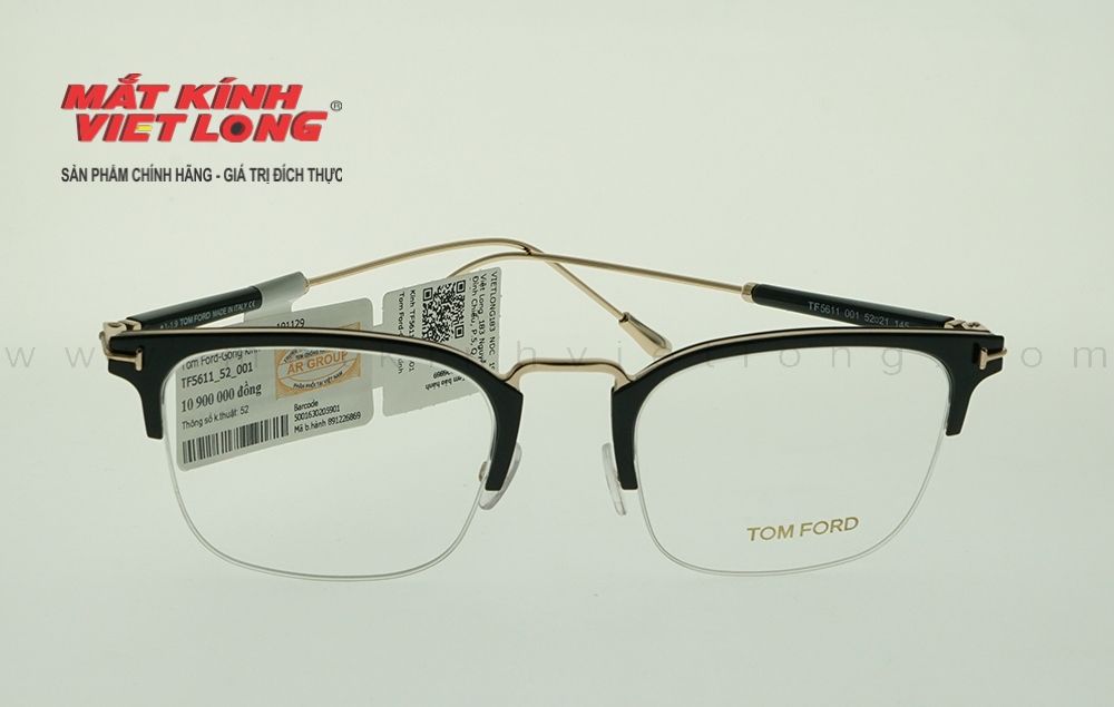  GỌNG KÍNH TOMFORD TF5611-001 52-21 