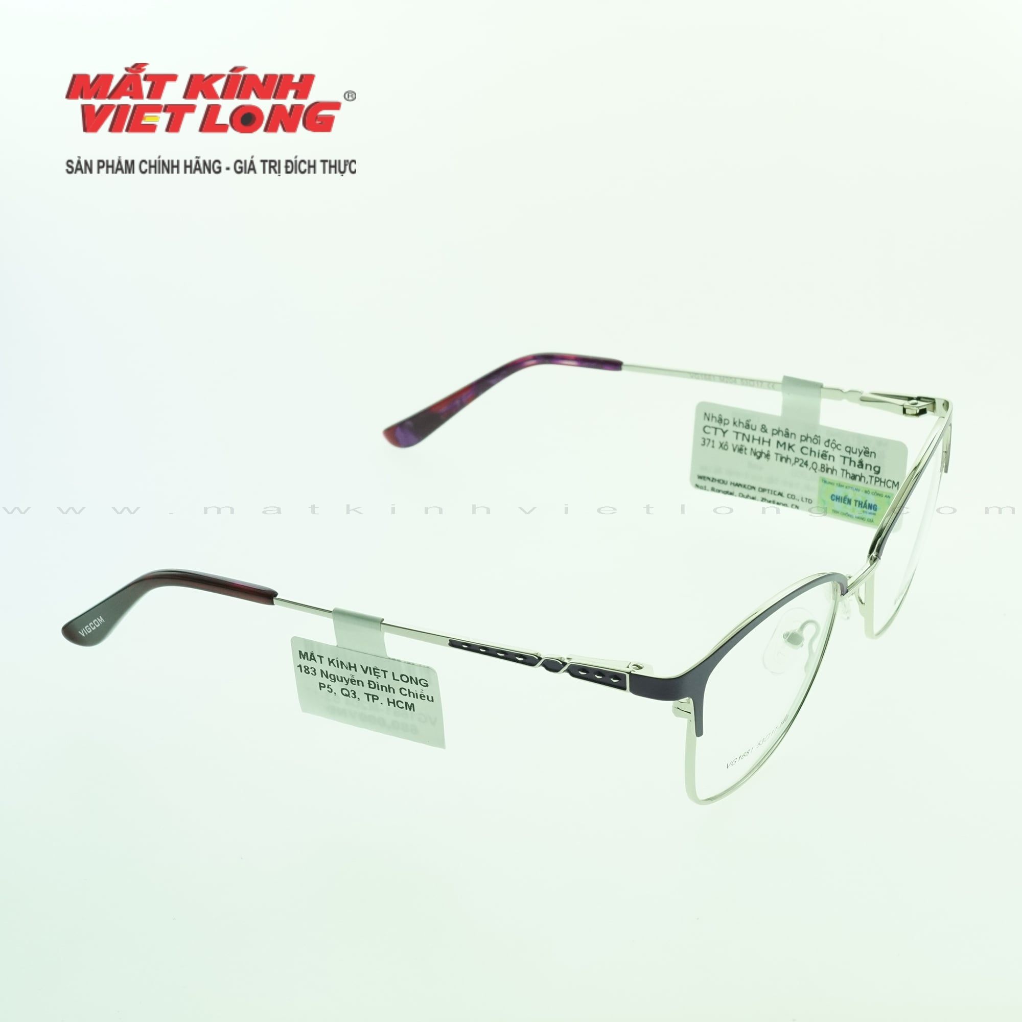  GỌNG KÍNH VIGCOM VG1681-M204 53-17 