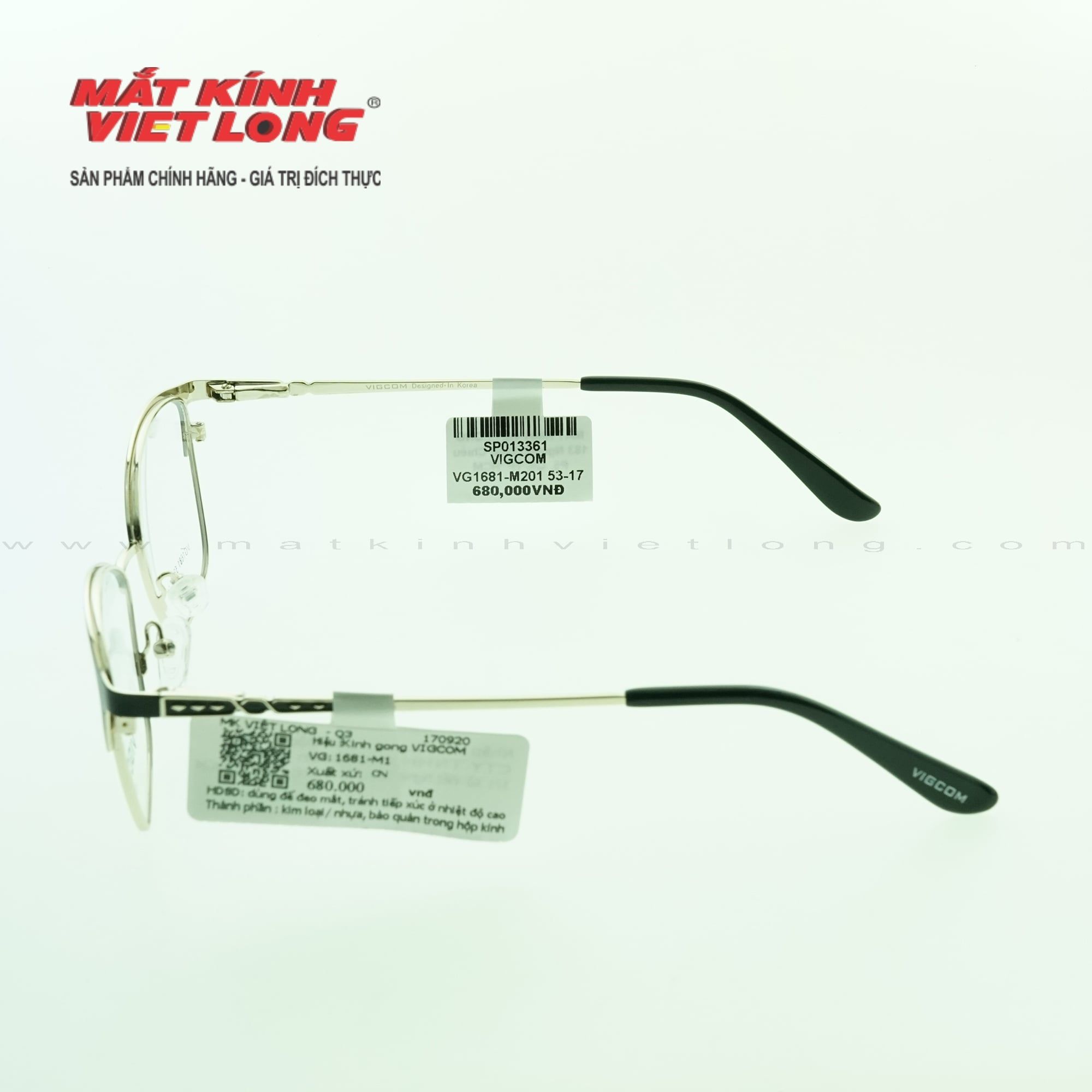  GỌNG KÍNH VIGCOM VG1681-M201 53-17 