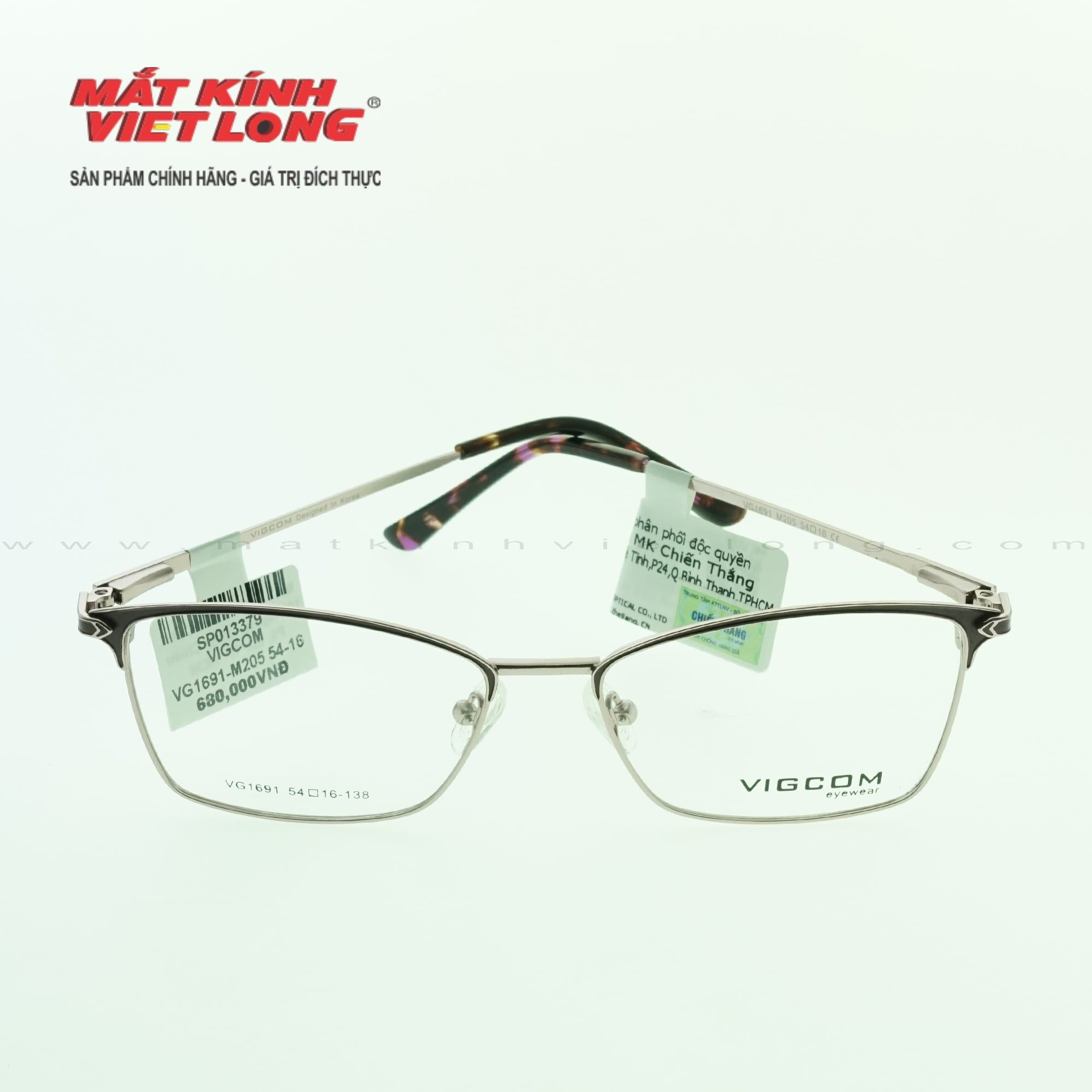  GỌNG KÍNH VIGCOM VG1691-M205 54-16 