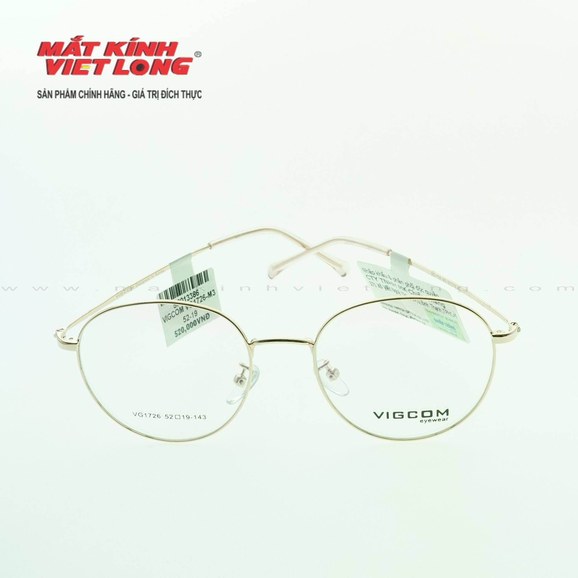  GỌNG KÍNH VIGCOM VG1726-M3 52-19 