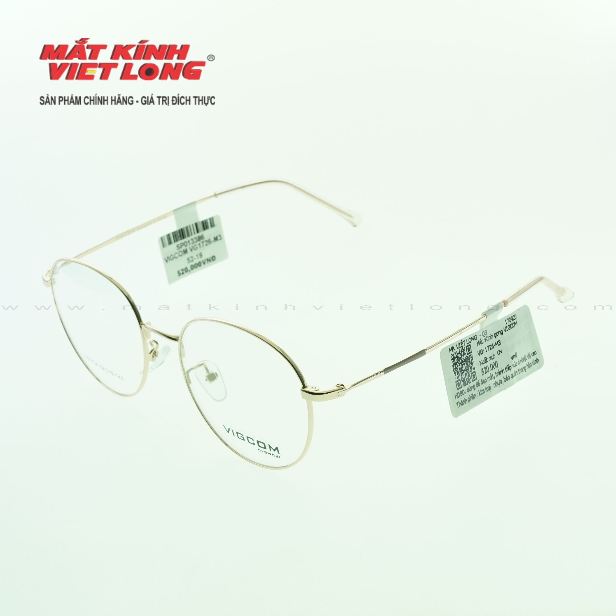  GỌNG KÍNH VIGCOM VG1726-M3 52-19 