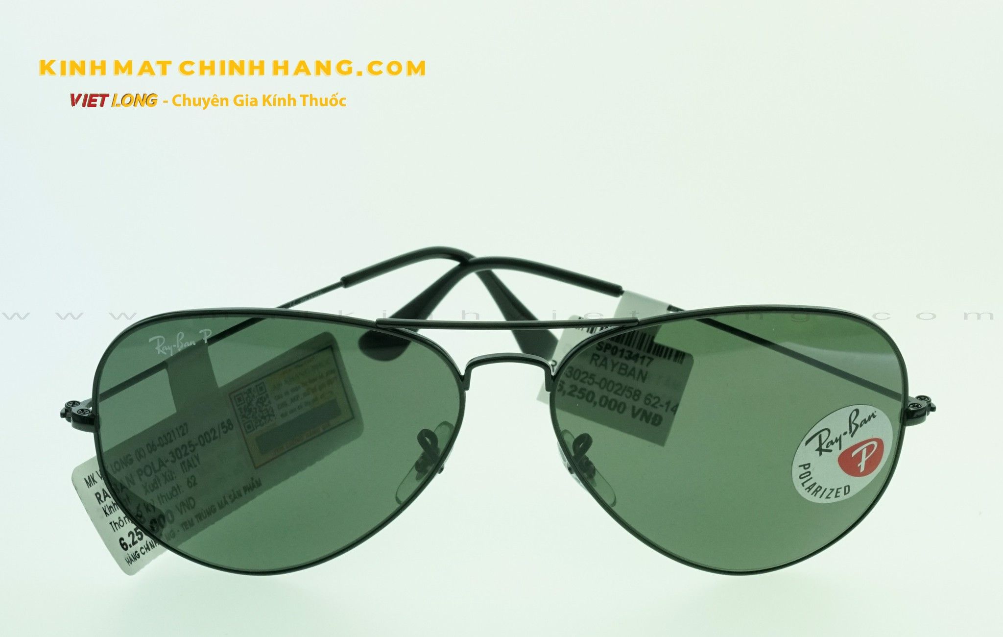  KÍNH MÁT RAYBAN RB3025-002/58 62-14 