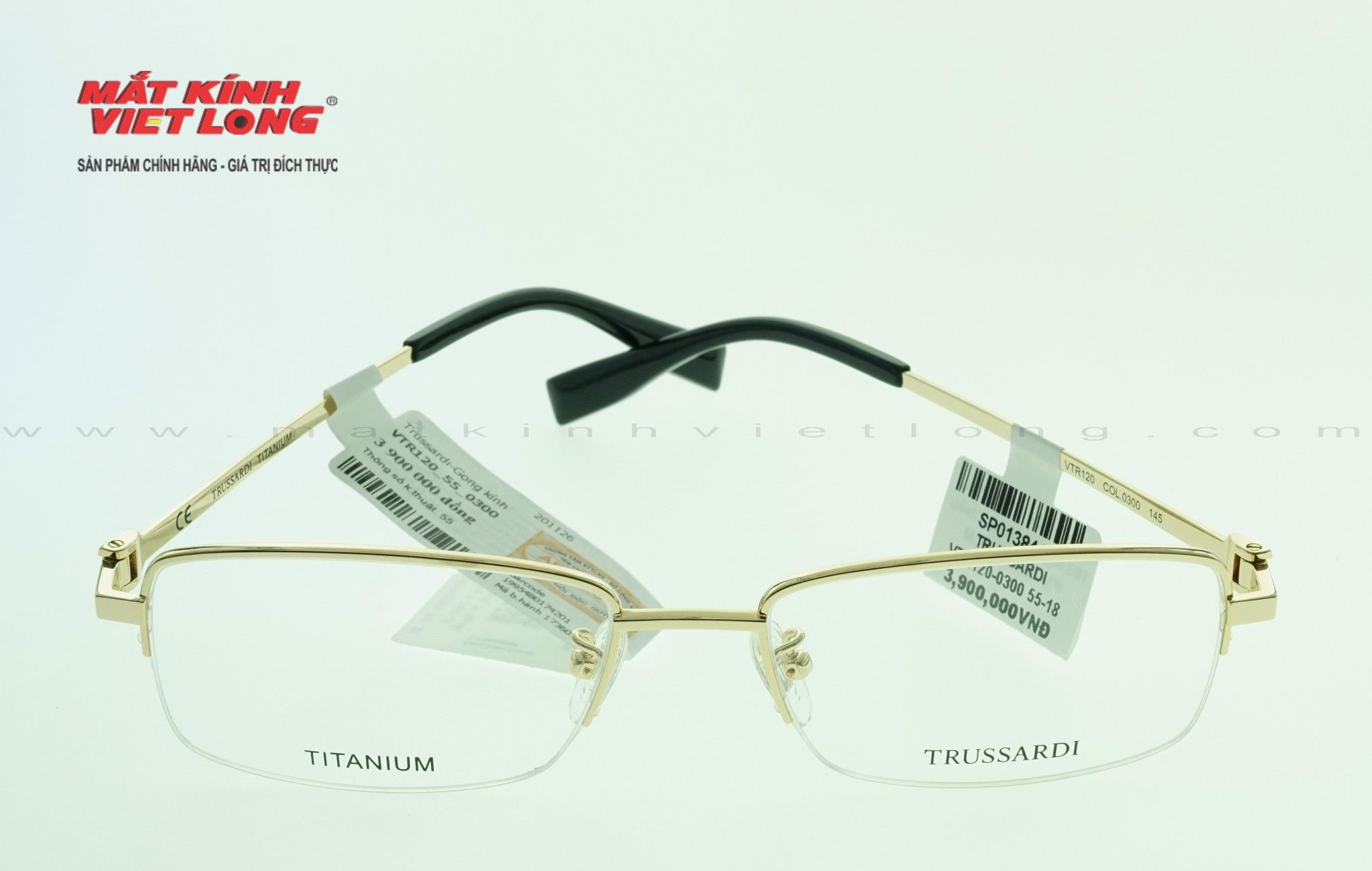  GỌNG KÍNH TRUSSARDI VTR120-0300 55-18 