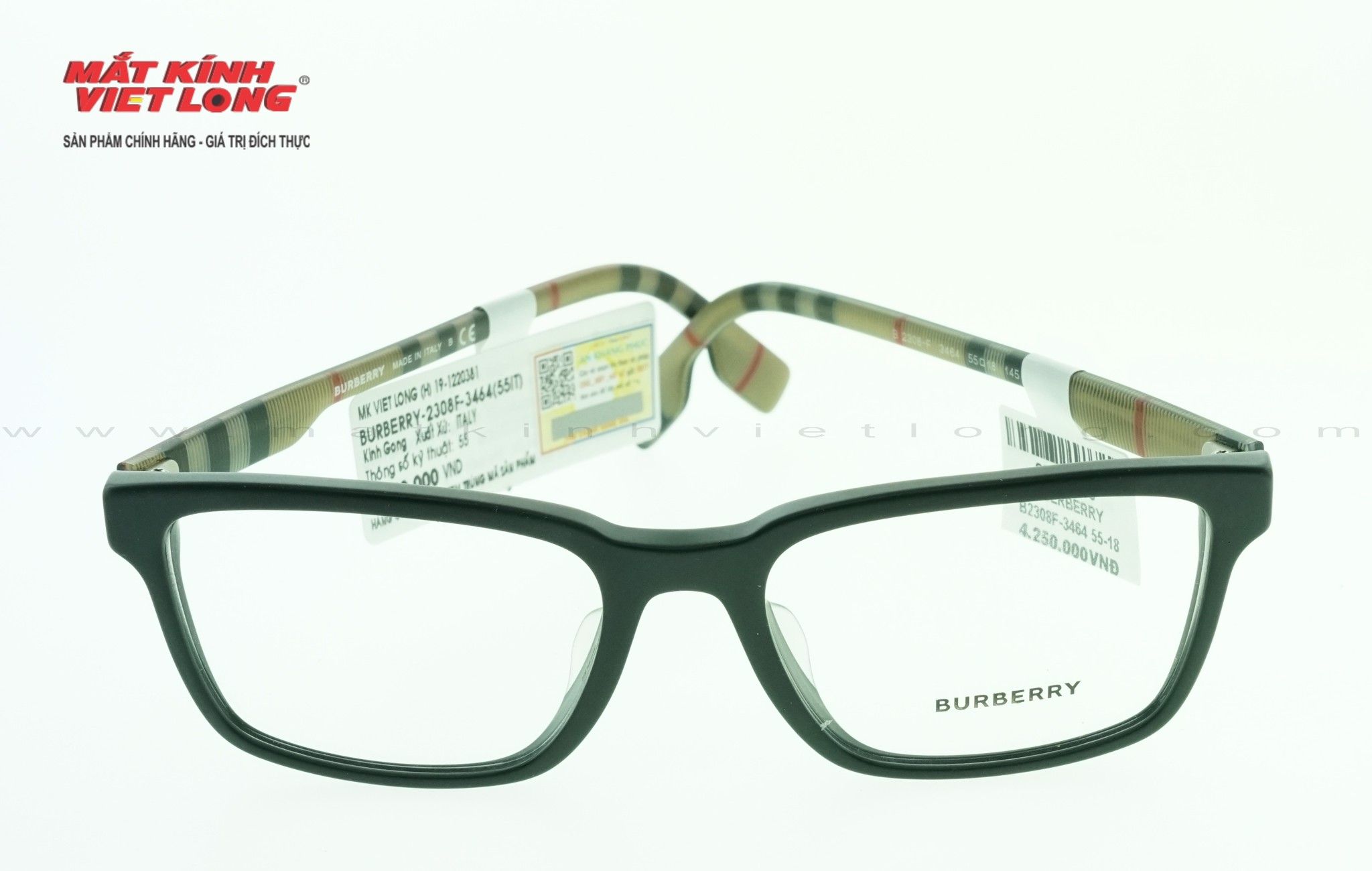  GỌNG KÍNH BURBERRY B2308F-3464 55-18 