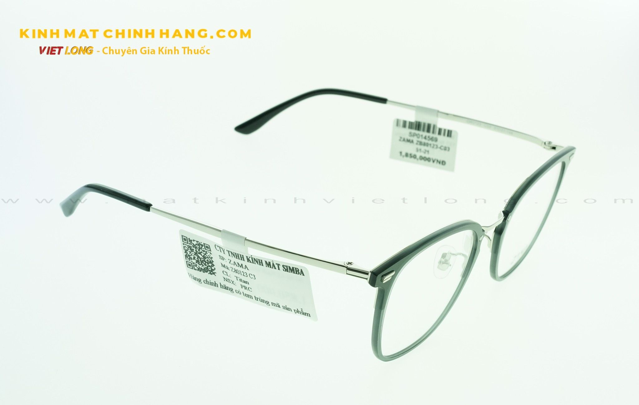  GỌNG KÍNH ZAMA ZB80123-C03 51-21 