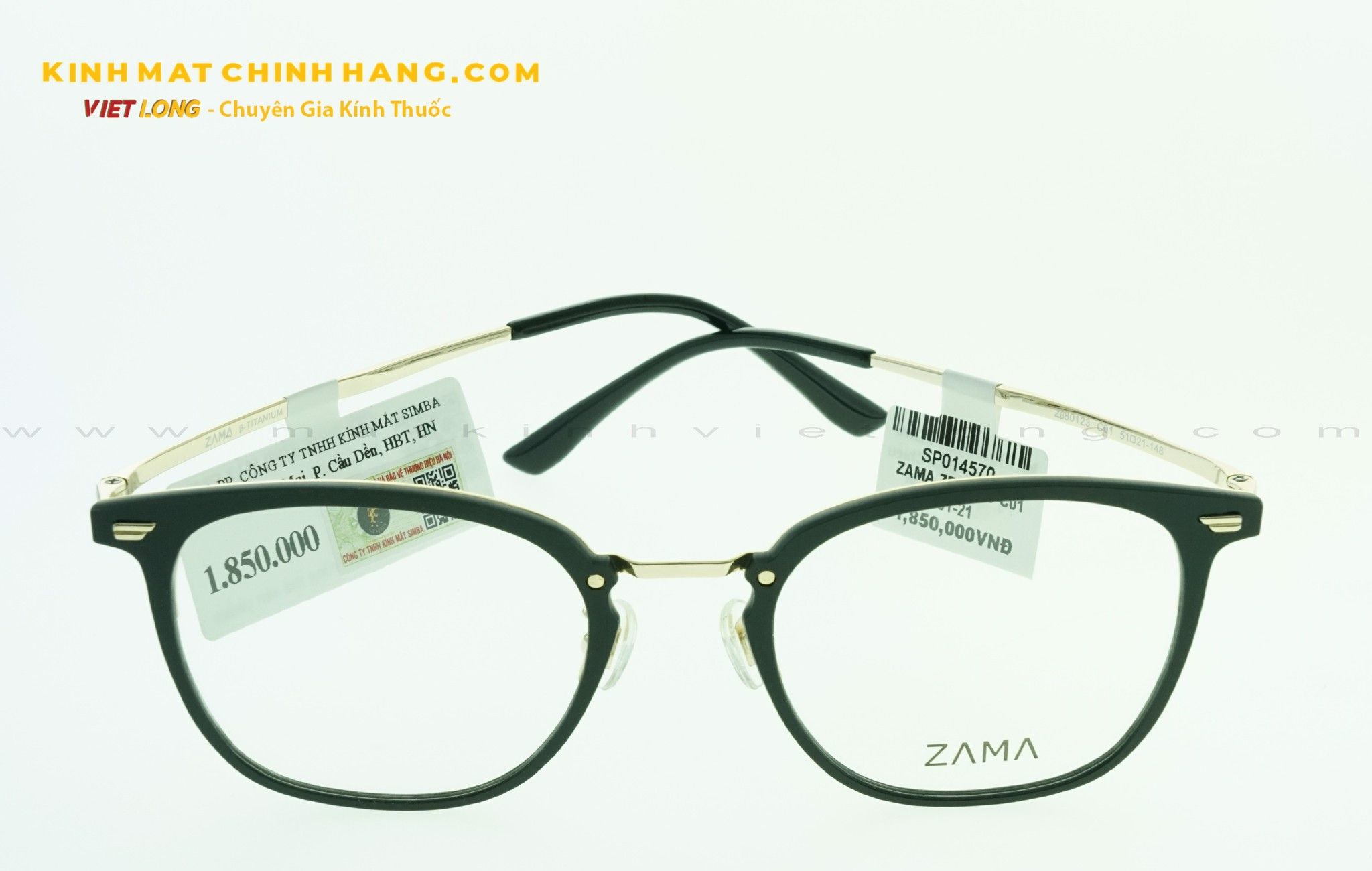  GỌNG KÍNH ZAMA ZB80123-C01 51-21 