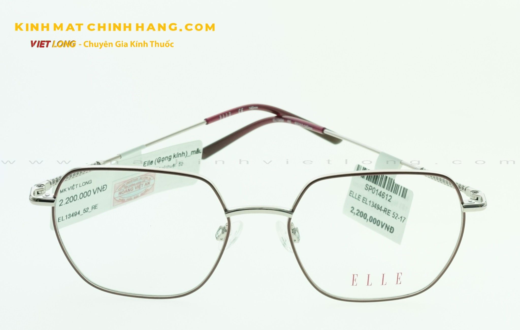  GỌNG KÍNH ELLE EL13494-RE 52-17 