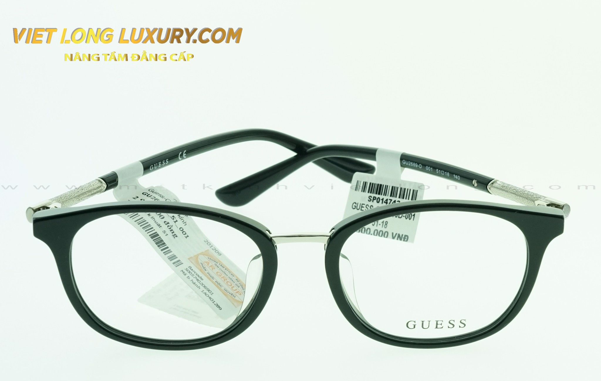  GỌNG KÍNH GUESS GU2689D-001 51-18 