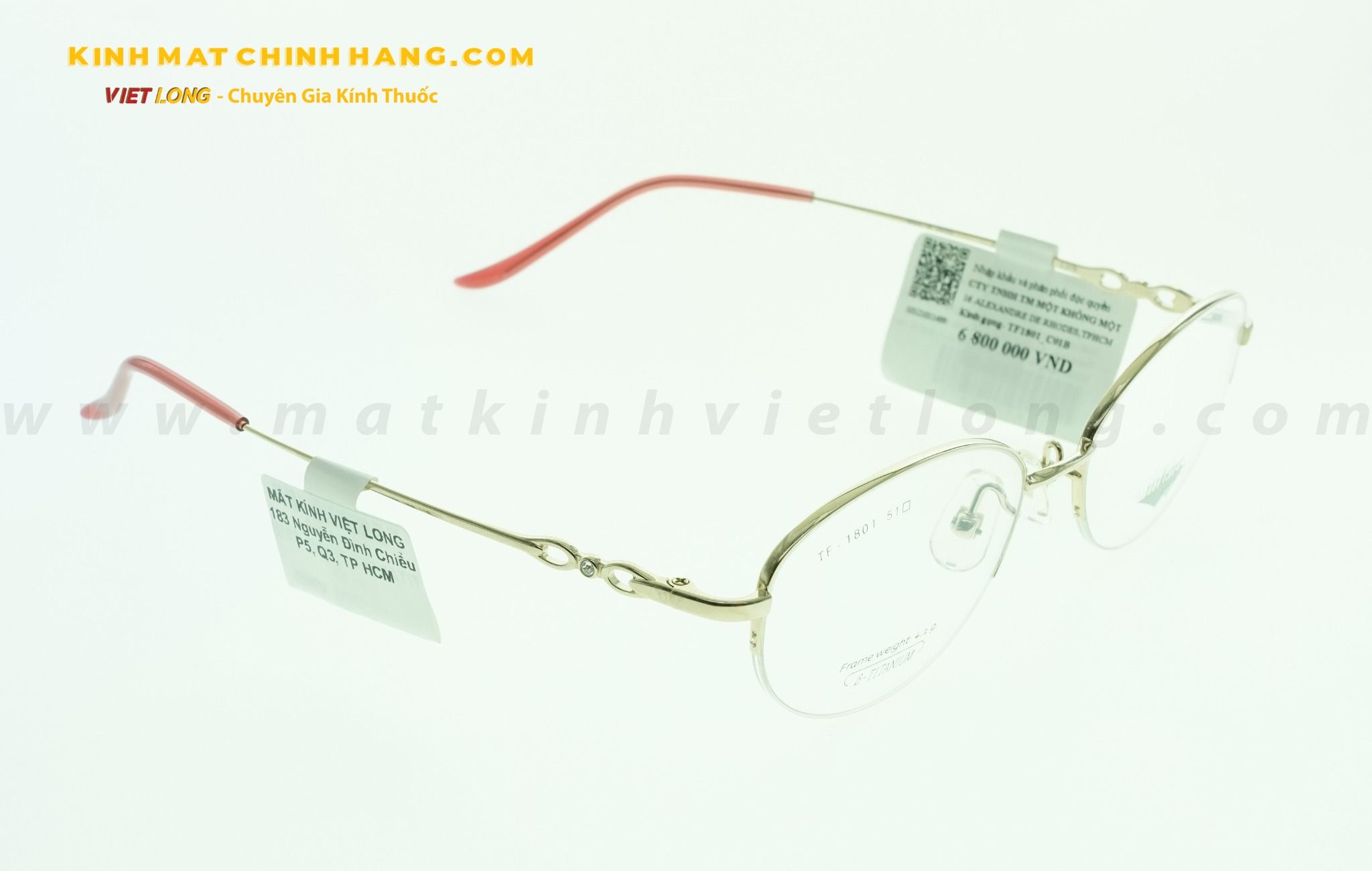  GỌNG KÍNH TITANTEC TF1801-C01B 51-17 