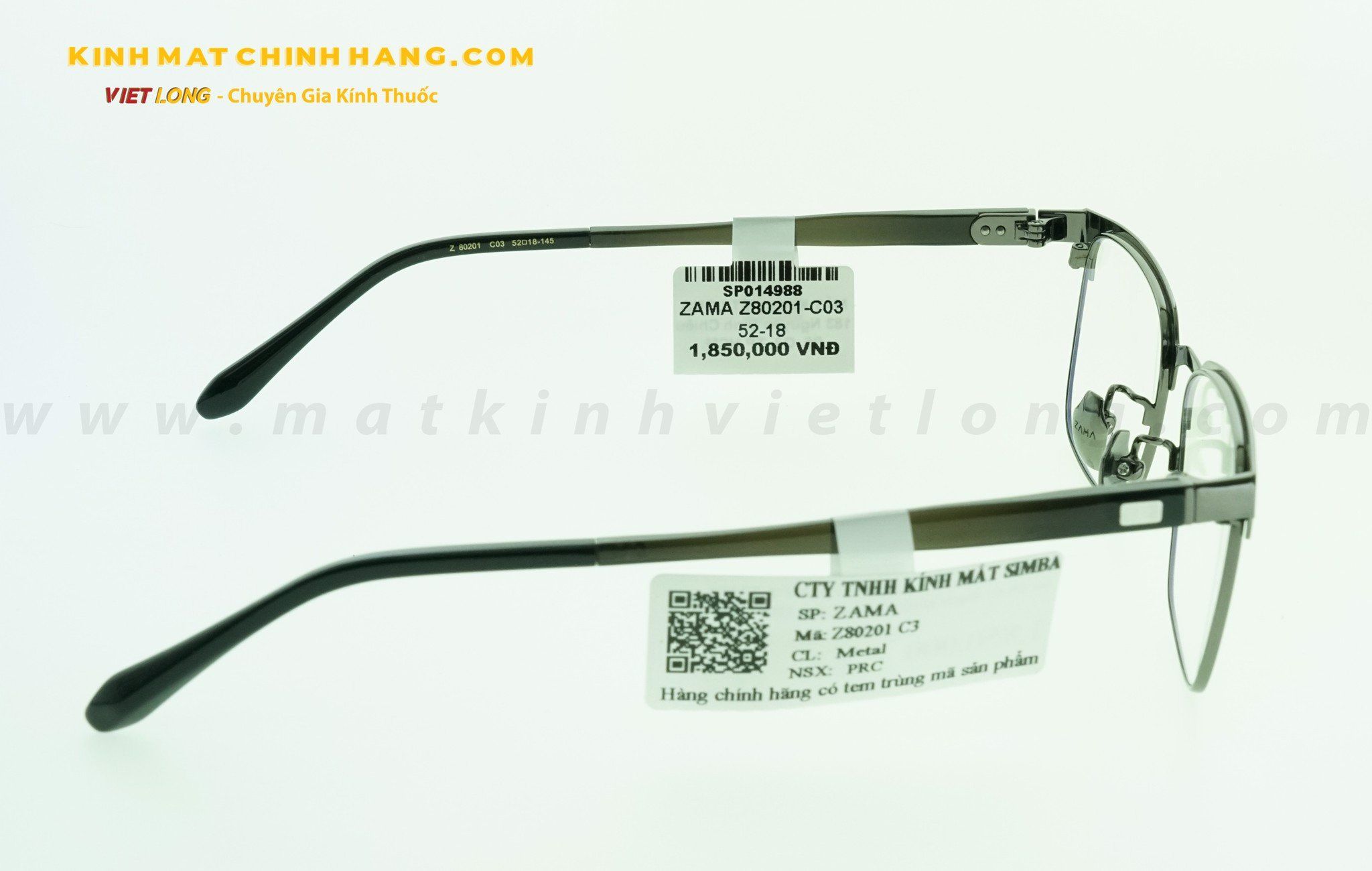  GỌNG KÍNH ZAMA Z80201-C03 52-18 