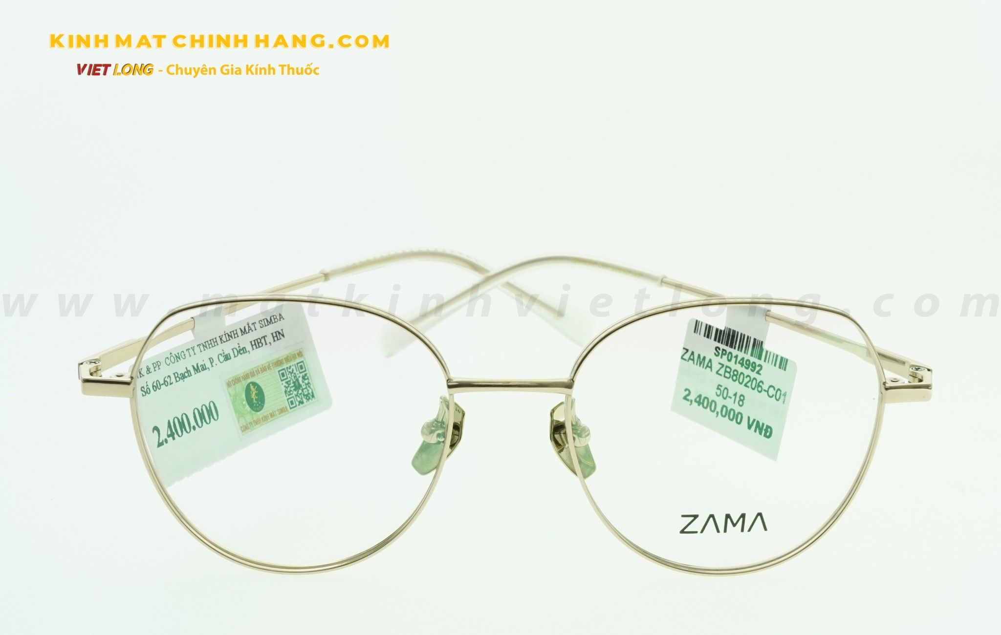  GỌNG KÍNH ZAMA ZB80206-C01 50-18 