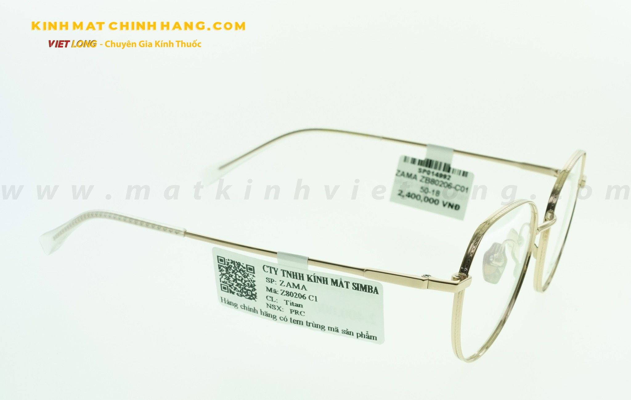  GỌNG KÍNH ZAMA ZB80206-C01 50-18 