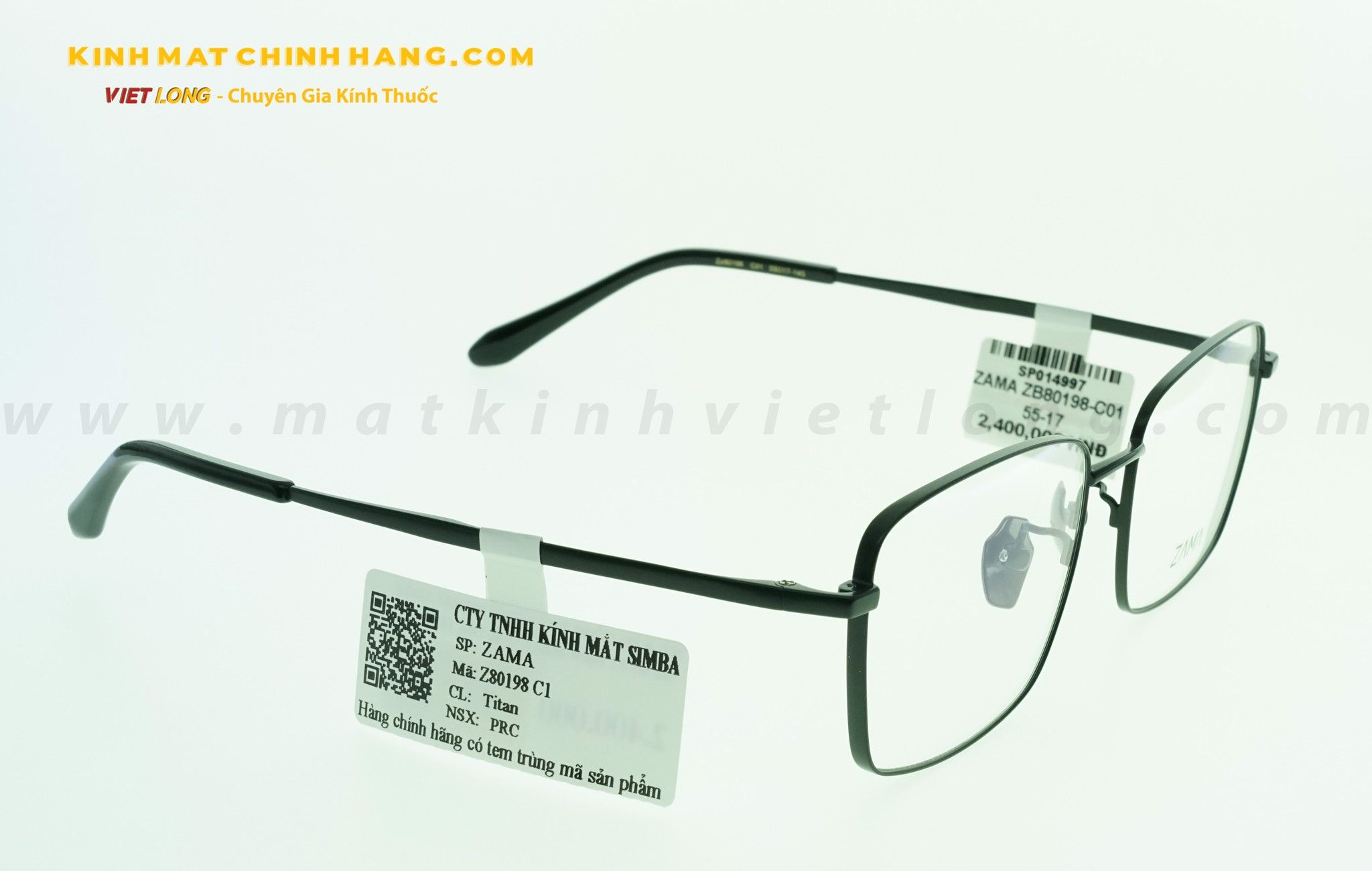  GỌNG KÍNH ZAMA ZB80198-C01 55-17 