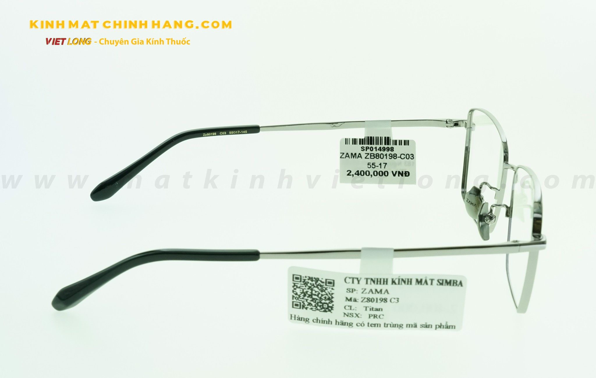  GỌNG KÍNH ZAMA ZB80198-C03 55-17 