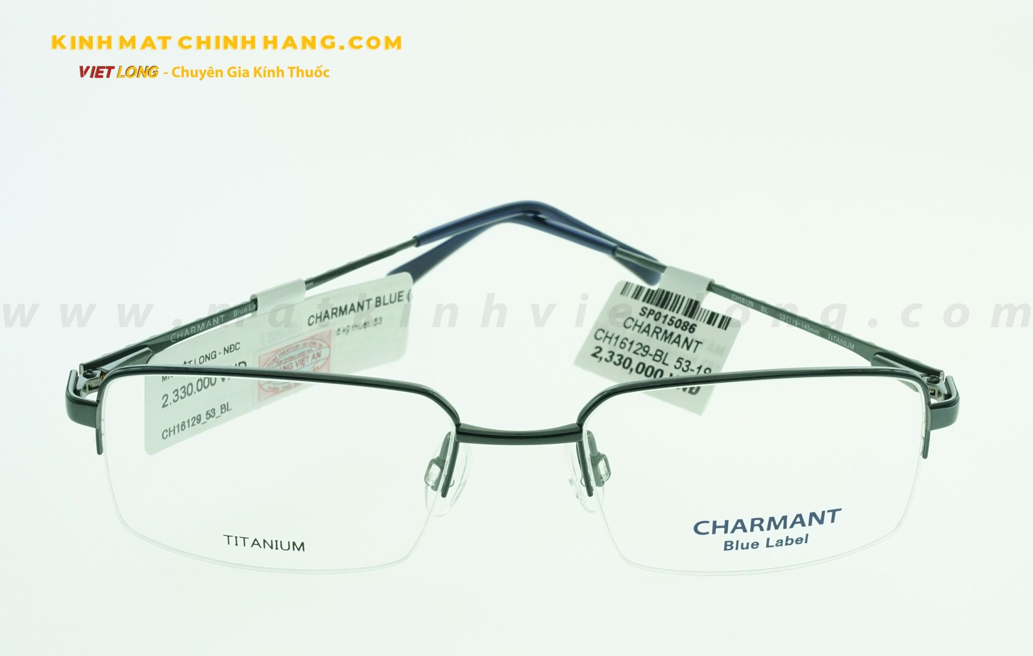  GỌNG KÍNH CHARMANT CH16129-BL 53-19 