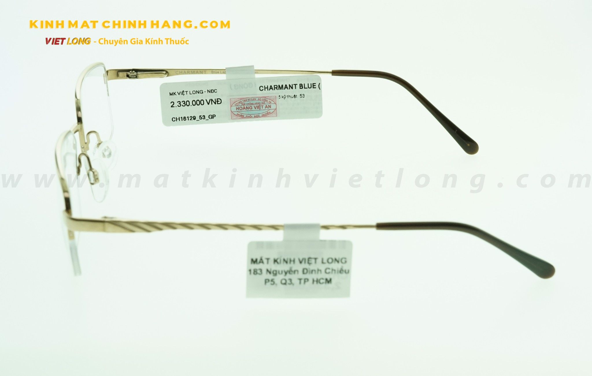  GỌNG KÍNH CHARMANT CH16129-GP 53-19 