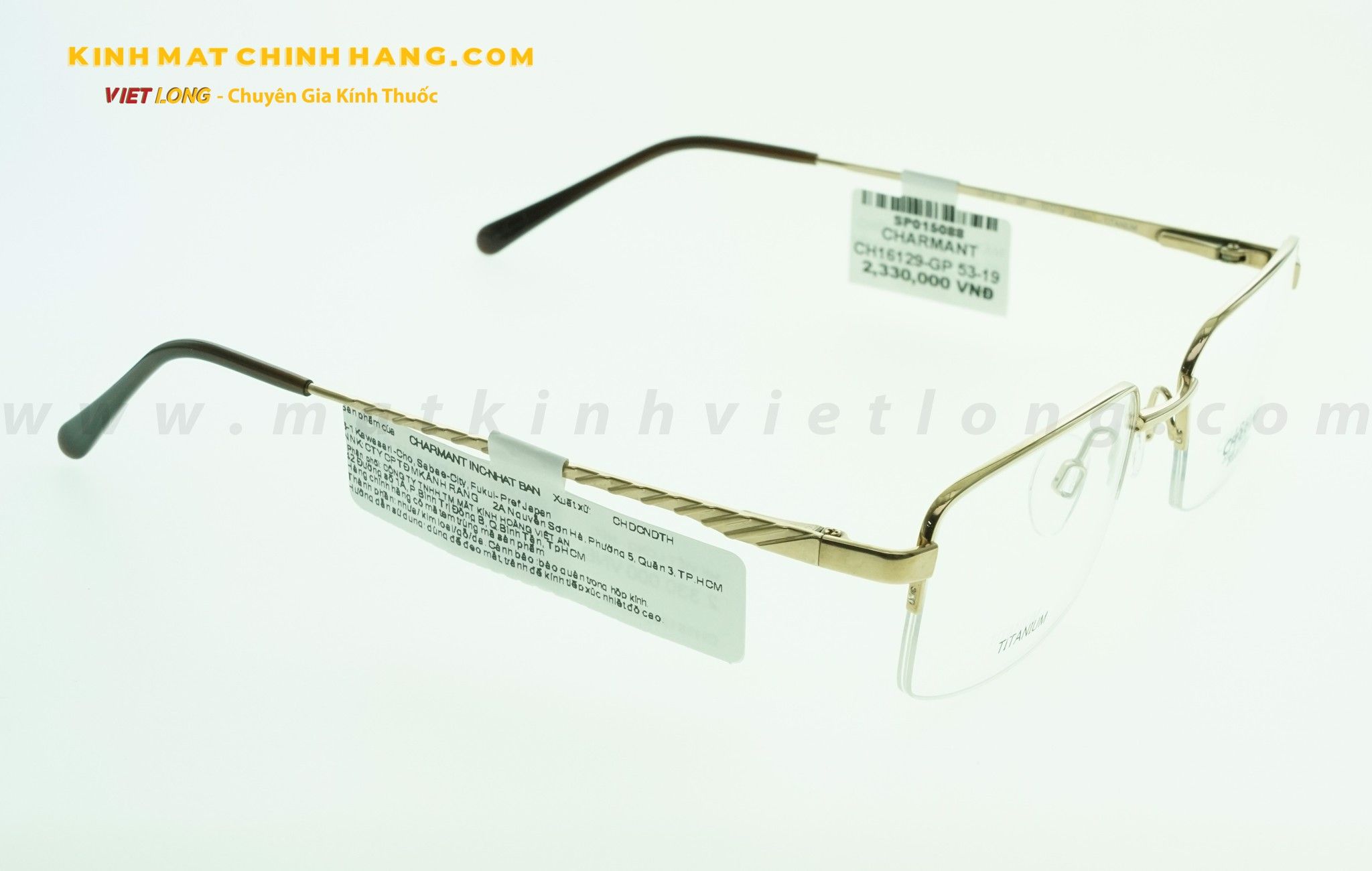  GỌNG KÍNH CHARMANT CH16129-GP 53-19 