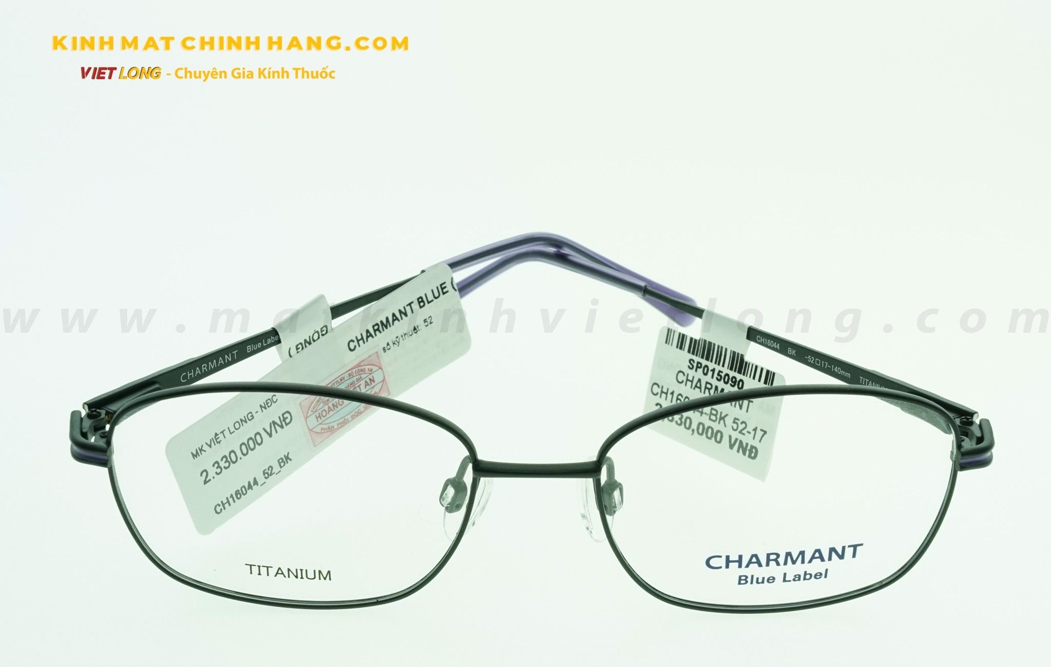  GỌNG KÍNH CHARMANT CH16044-BK 52-17 