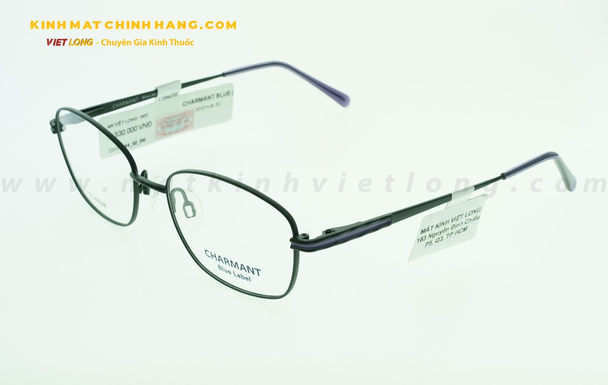  GỌNG KÍNH CHARMANT CH16044-BK 52-17 