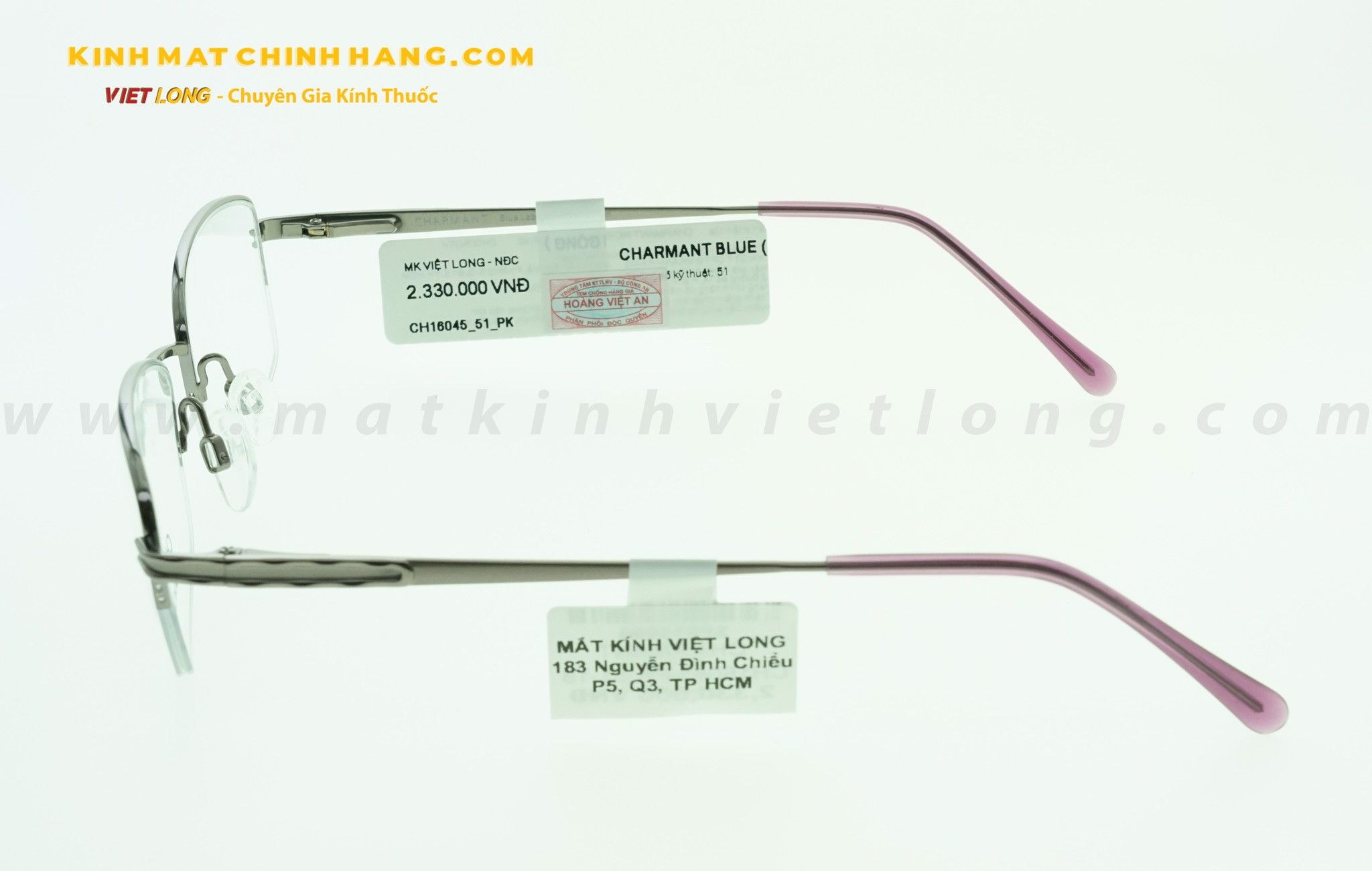  GỌNG KÍNH CHARMANT CH16045-PK 51-18 