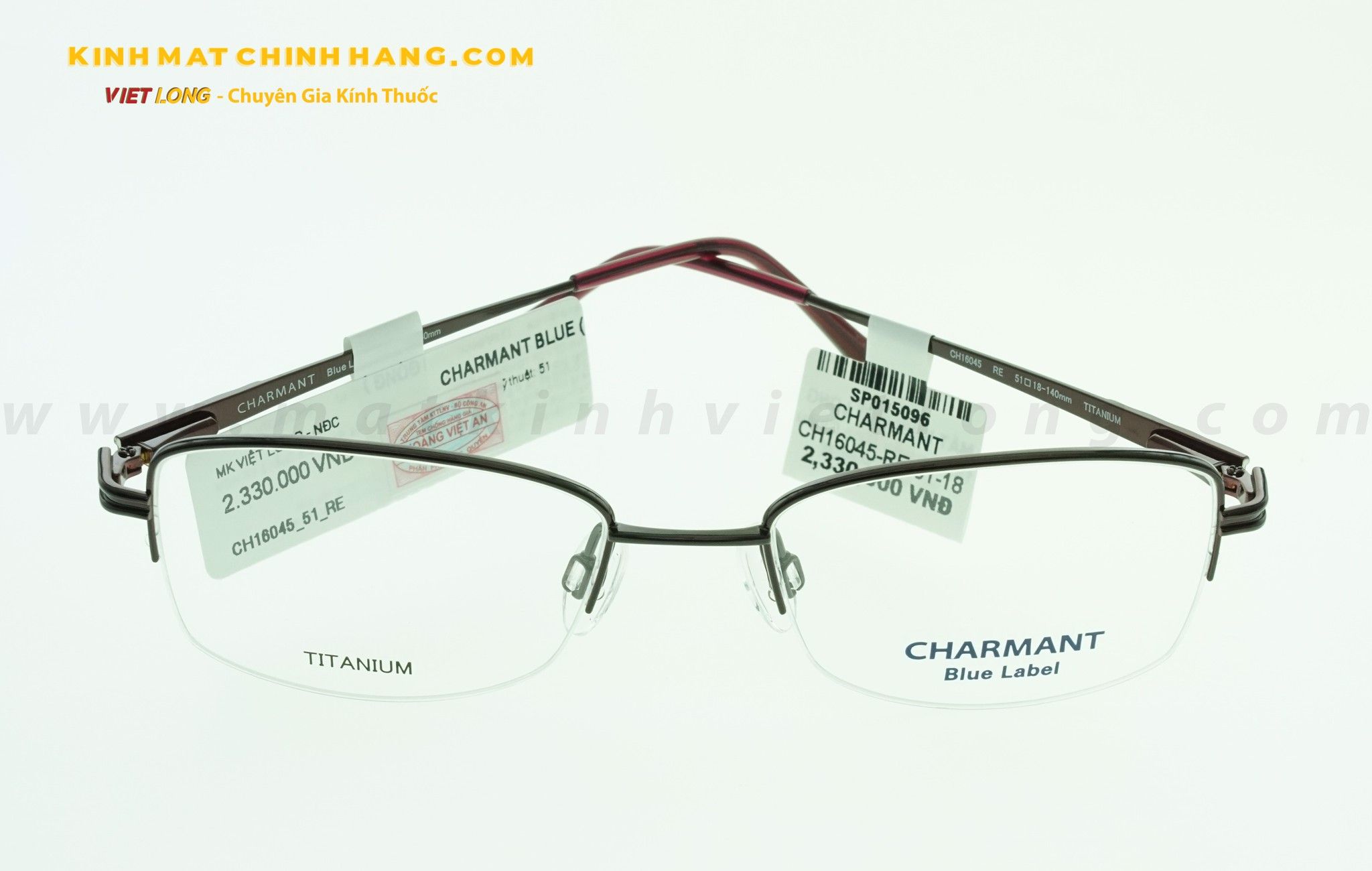  GỌNG KÍNH CHARMANT CH16045-RE 51-18 