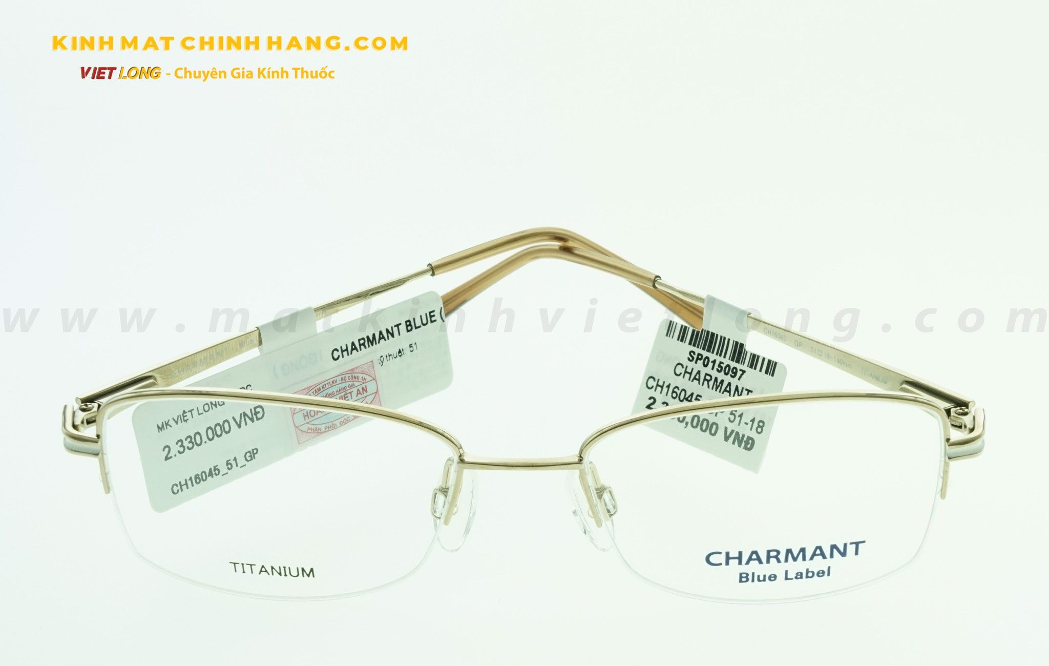  GỌNG KÍNH CHARMANT CH16045-GP 51-18 