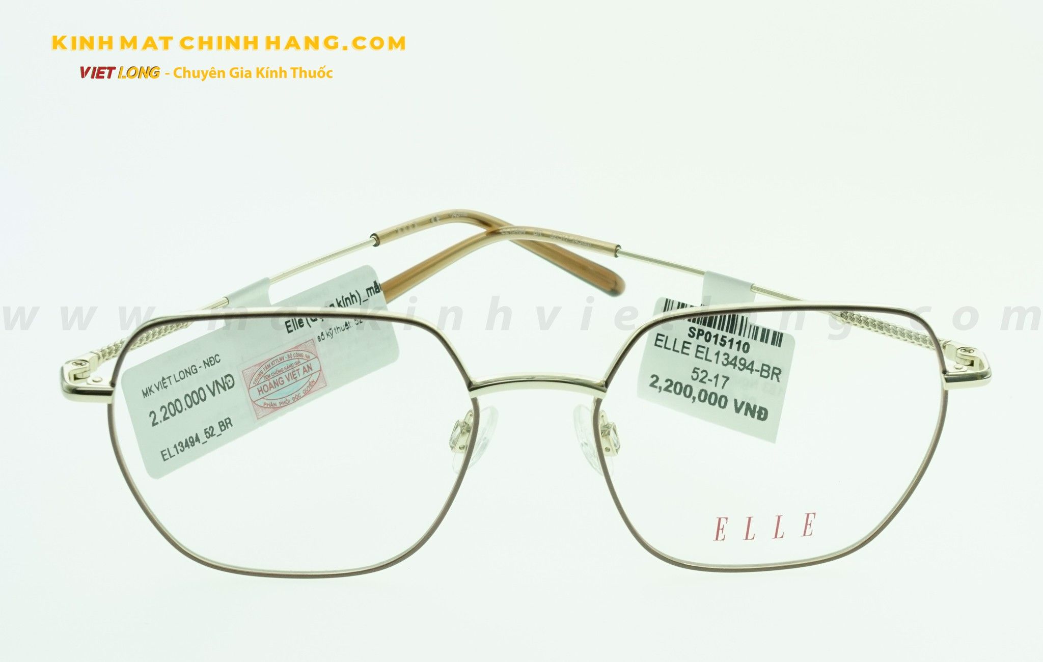  GỌNG KÍNH ELLE EL13494-BR 52-17 