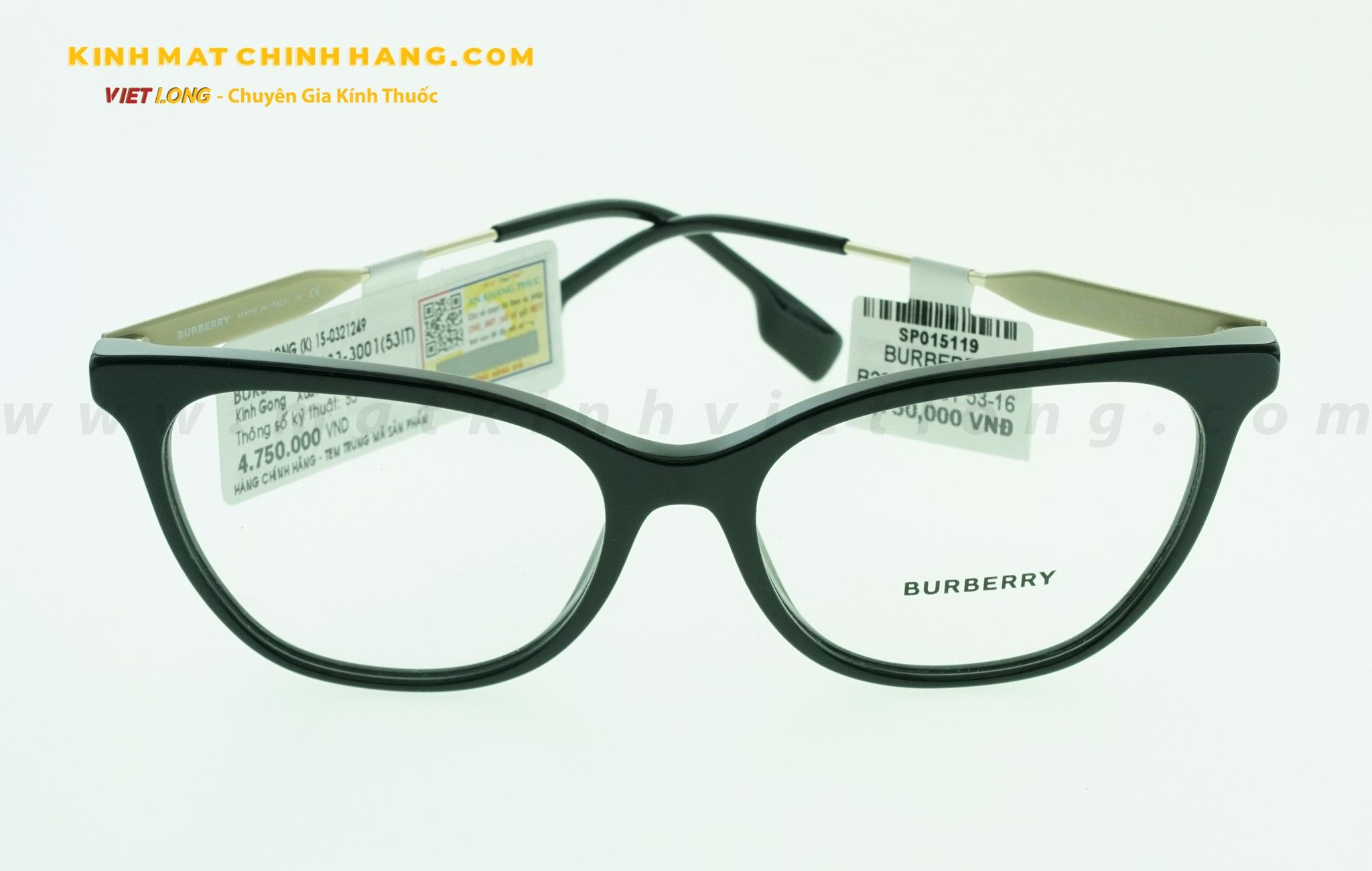  GỌNG KÍNH BURBERRY B2333-3001 53-16 