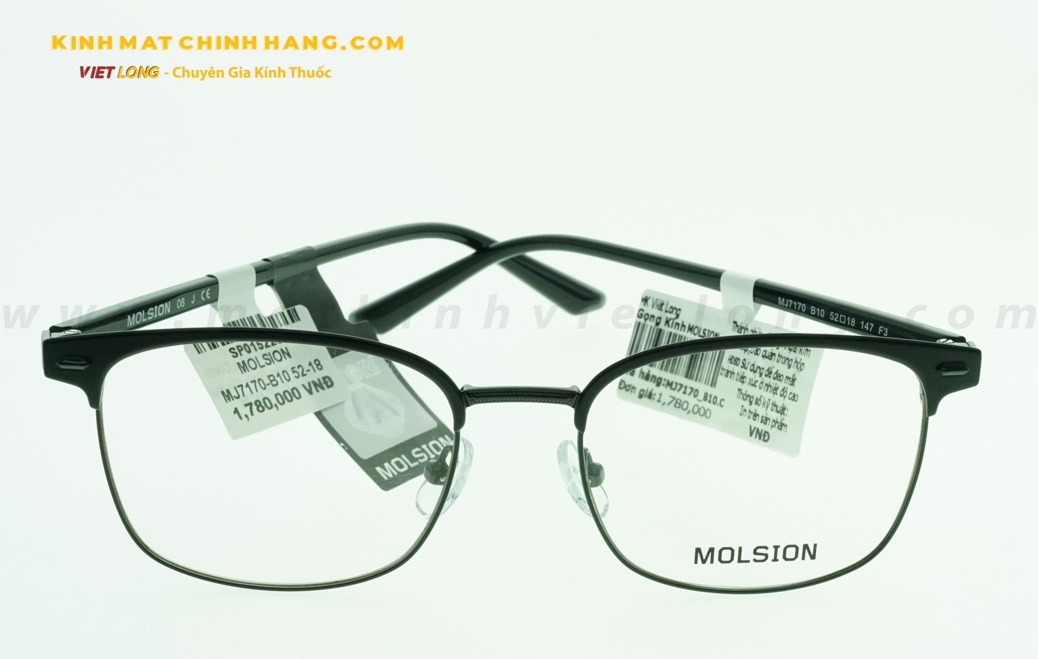  GỌNG KÍNH MOLSION MJ7170-B10 52-18 