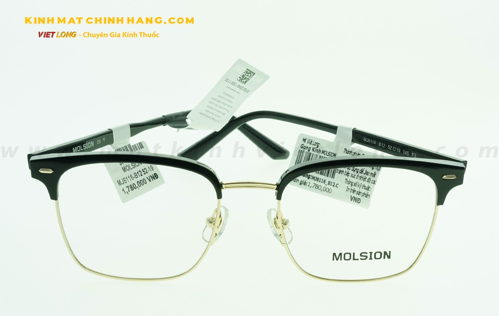  GỌNG KÍNH MOLSION MJ6116-B12 52-19 